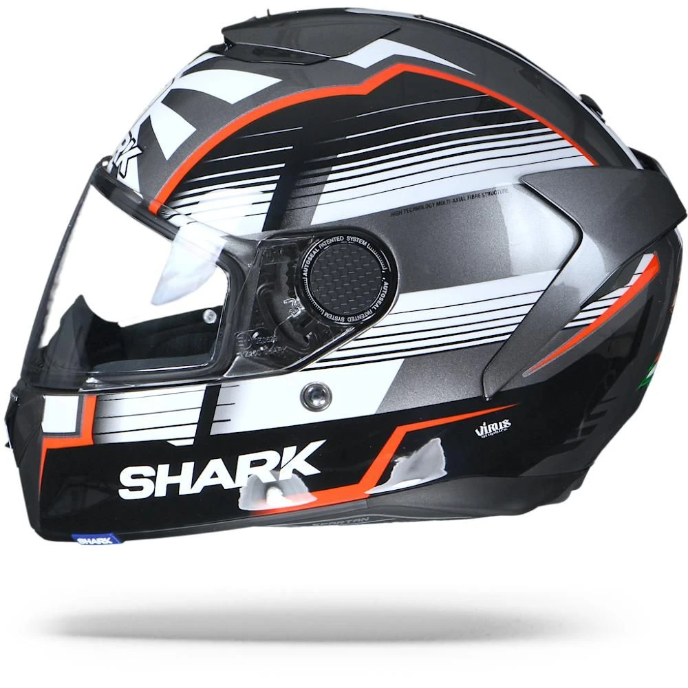 Shark Spartan 1.2 Zarco Malaysian GP AWR Antraciet Wit Rood Integraalhelm 5 Shark Spartan 1.2 Zarco Malaysian GP AWR Antraciet Wit Rood Integraalhelm - Afbeelding 5