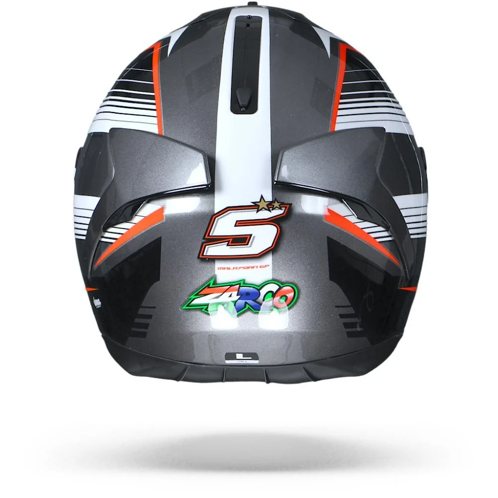 Shark Spartan 1.2 Zarco Malaysian GP AWR Antraciet Wit Rood Integraalhelm 3 Shark Spartan 1.2 Zarco Malaysian GP AWR Antraciet Wit Rood Integraalhelm - Afbeelding 3