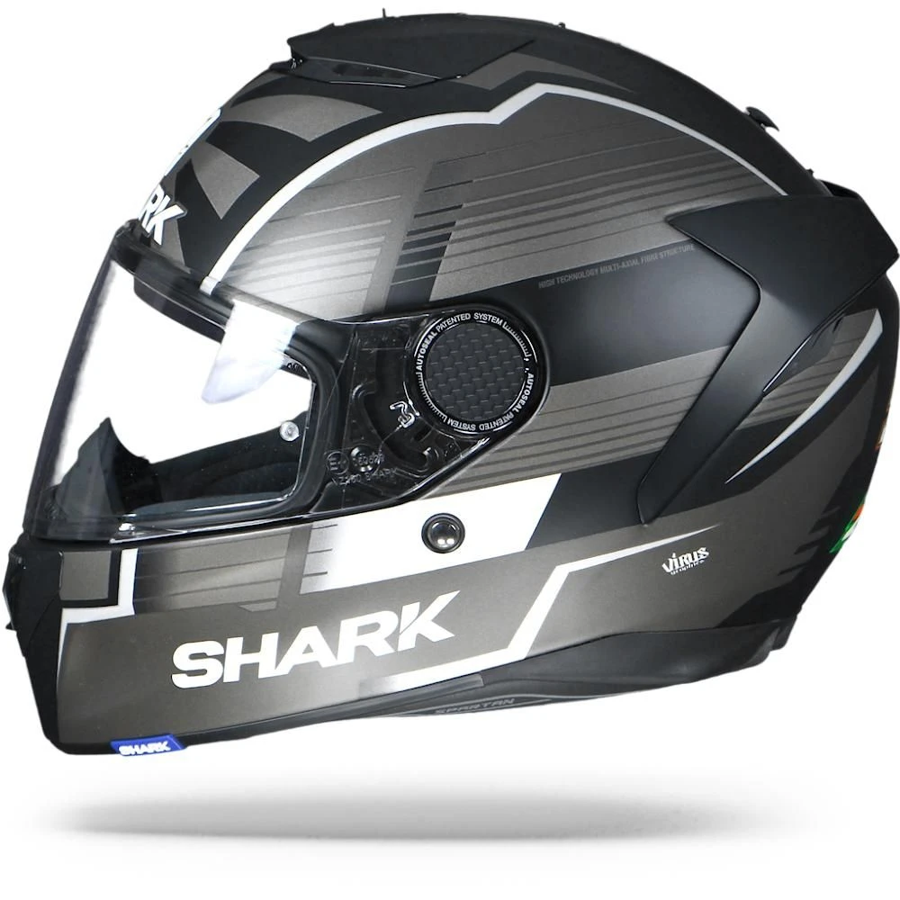 Shark Spartan 1.2 Zarco Malaysian GP KAS Mat Zwart Zilver Integraalhelm 1 Shark Spartan 1.2 Zarco Malaysian GP KAS Mat Zwart Zilver Integraalhelm