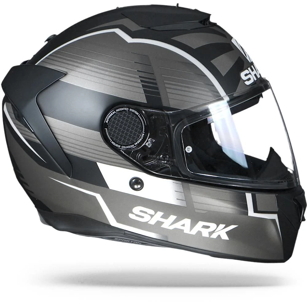 Shark Spartan 1.2 Zarco Malaysian GP KAS Mat Zwart Zilver Integraalhelm 4 Shark Spartan 1.2 Zarco Malaysian GP KAS Mat Zwart Zilver Integraalhelm - Afbeelding 4