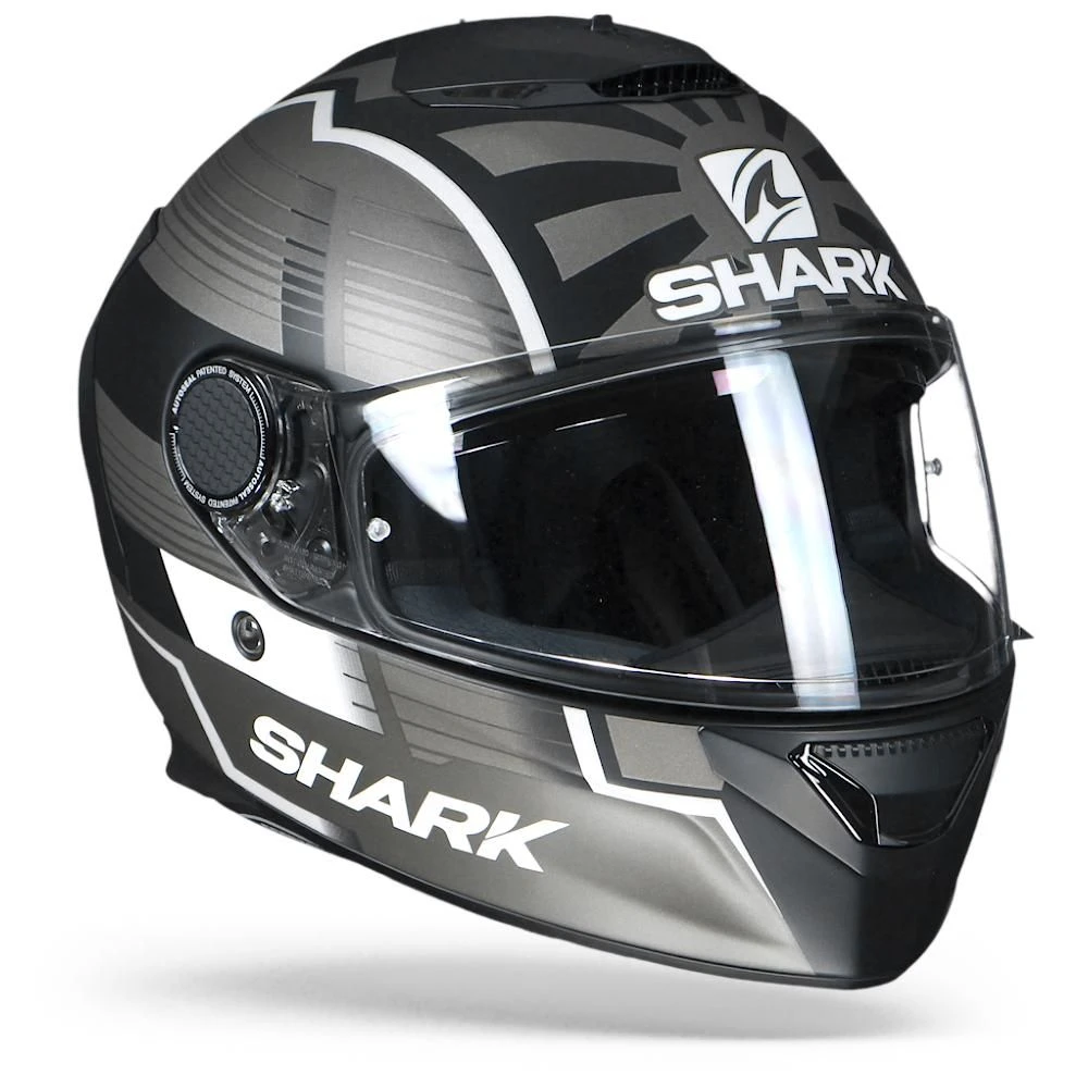 Shark Spartan 1.2 Zarco Malaysian GP KAS Mat Zwart Zilver Integraalhelm 3 Shark Spartan 1.2 Zarco Malaysian GP KAS Mat Zwart Zilver Integraalhelm - Afbeelding 3