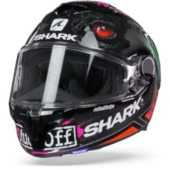 Shark Spartan GT Carbon Roodding Carbon Rood Groen Integraalhelm -Shark Helm Korting shark sparten gt carbon redding green red frontpage