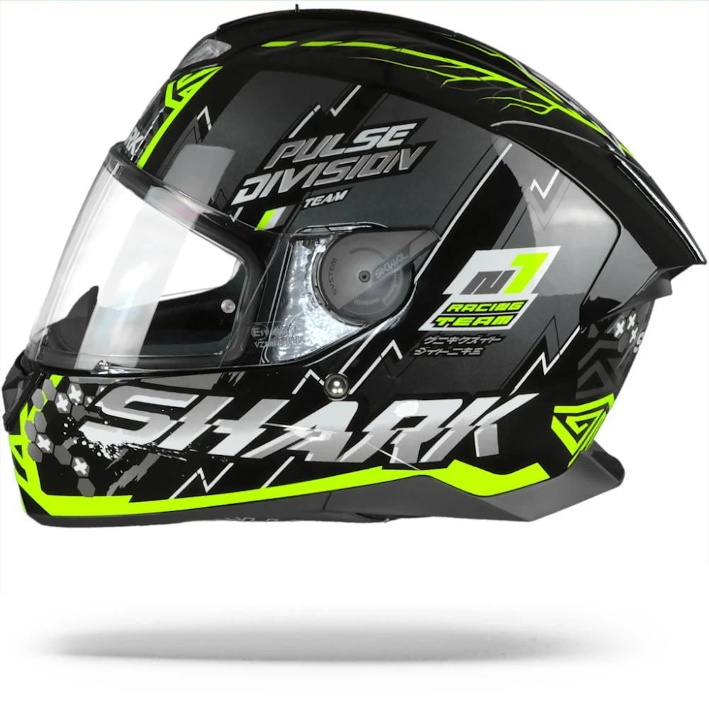 Shark Skwal 2 Noxxys Zwart Geel Zilver KYS Integraalhelm 6 Shark Skwal 2 Noxxys Zwart Geel Zilver KYS Integraalhelm - Afbeelding 6