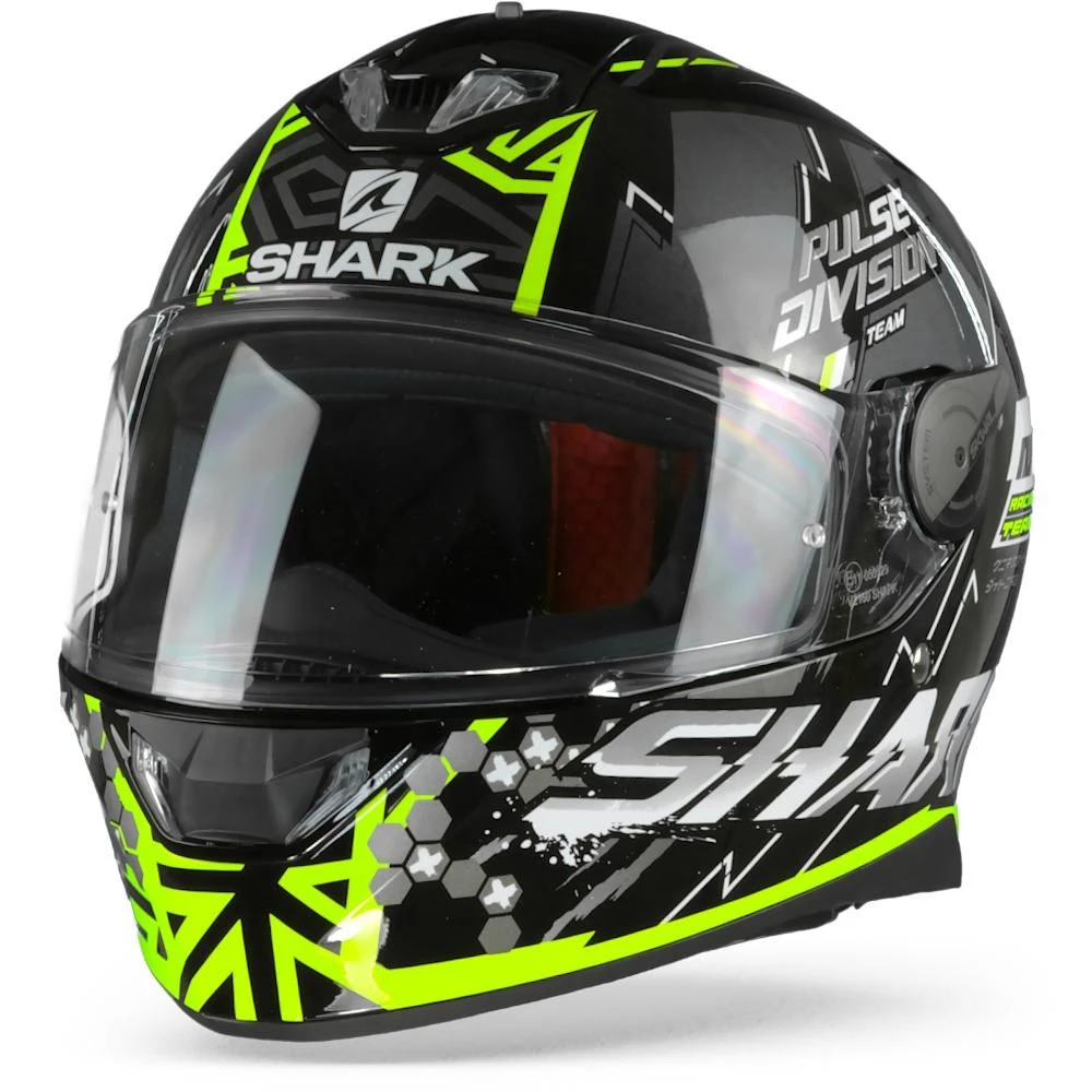 Shark Skwal 2 Noxxys Zwart Geel Zilver KYS Integraalhelm 3 Shark Skwal 2 Noxxys Zwart Geel Zilver KYS Integraalhelm - Afbeelding 3