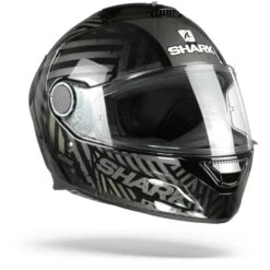 Shark Spartan 1.2 Kobrak Zwart Antraciet Antraciet KAA Integraalhelm -Shark Helm Korting sharkspartan1.2kobrakkaa.33 1