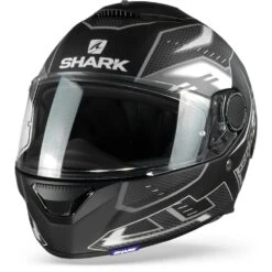 Shark Spartan 1.2 Antheon Mat Zwart Wit Zwart KWK Integraalhelm -Shark Helm Korting sharkspartanantheonmatkwk frontpage