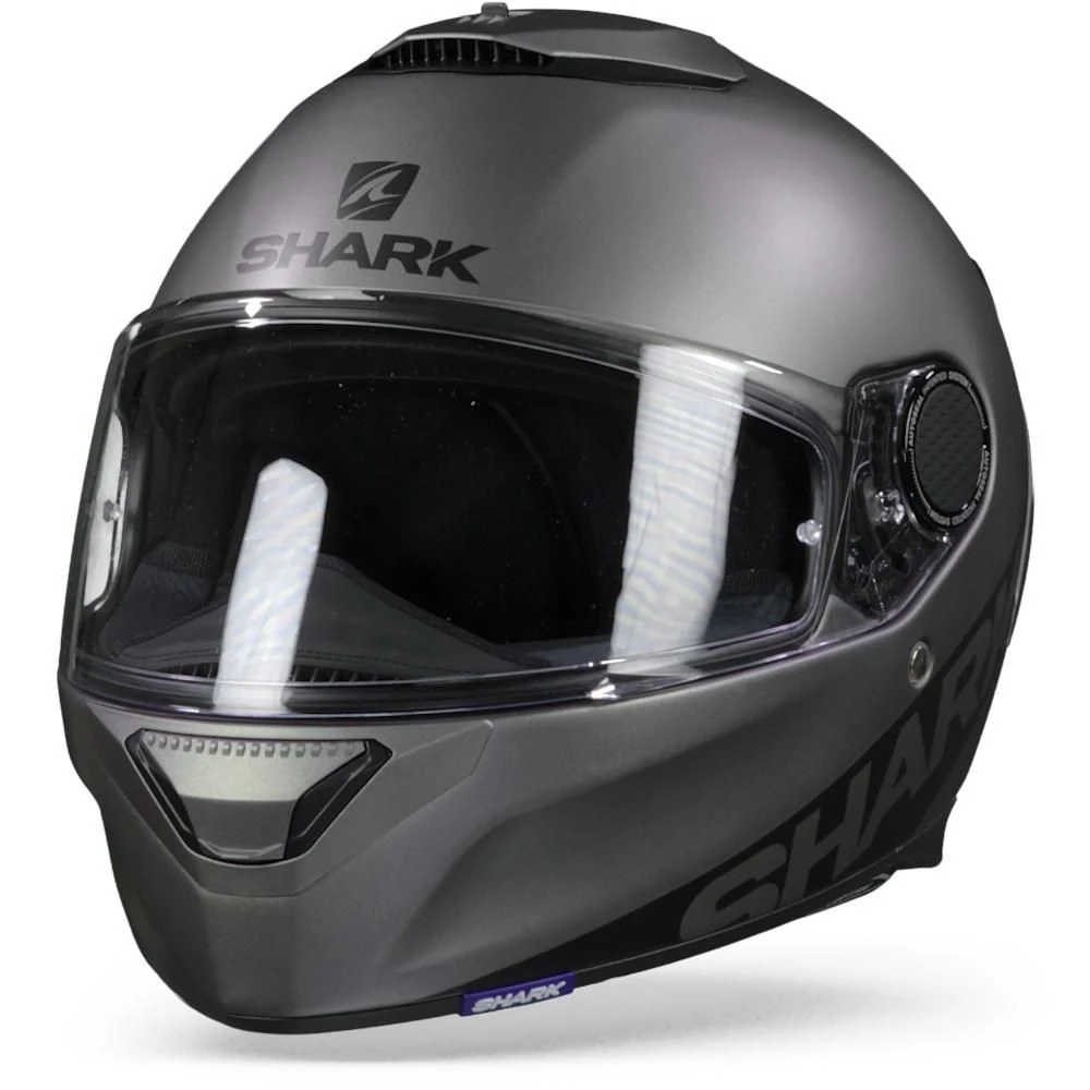Shark Spartan 1.2 Blank Zwart Antraciet Matt AMA 4 Shark Spartan 1.2 Blank Zwart Antraciet Matt AMA - Afbeelding 4