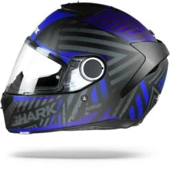 Shark Spartan 1.2 Kobrak Mat Zwart Blauw Blauw KBB Integraalhelm -Shark Helm Korting sharkspartankobrakkbb.10 1