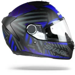 Shark Spartan 1.2 Kobrak Mat Zwart Blauw Blauw KBB Integraalhelm -Shark Helm Korting sharkspartankobrakkbb.29 1