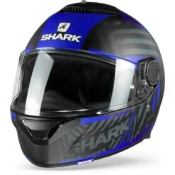 Shark Spartan 1.2 Kobrak Mat Zwart Blauw Blauw KBB Integraalhelm -Shark Helm Korting sharkspartankobrakkbb frontpage