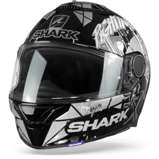 Shark Spartan 1.2 Lorenzo Catalunya GP Zwart Wit Glitter KWX Integraalhelm -Shark Helm Korting sharkspartanlorenzocatalunyagpkwx frontpage