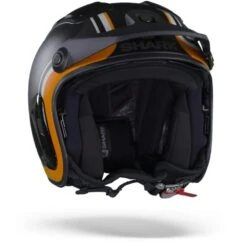 Shark X-Drak 2 Hister KAO Mat Zwart Antraciet Oranje Jethelm -Shark Helm Korting sharkx drak2histermatkao.35