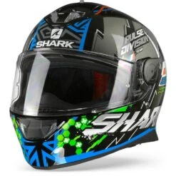 Shark Skwal 2 Noxxys Zwart Blauw Zilver KBS Integraalhelm -Shark Helm Korting skywall 2 2 noxxys kbg black blue green frontpage