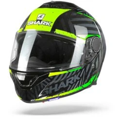 Shark Spartan 1.2 Kobrak KYG Zwart Geel Groen Integraalhelm -Shark Helm Korting spartan kobrak kyg black.04 1