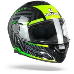 Shark Spartan 1.2 Kobrak KYG Zwart Geel Groen Integraalhelm -Shark Helm Korting spartan kobrak kyg black.33 1
